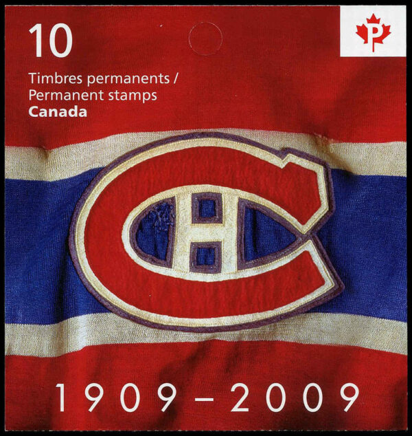 Canada Stamp #2339a - Montreal Canadiens Hockey Jersey (2009) 10 x P (54¢) Booklet pane of 10 stamps (#2339) (BK411) - Image 2