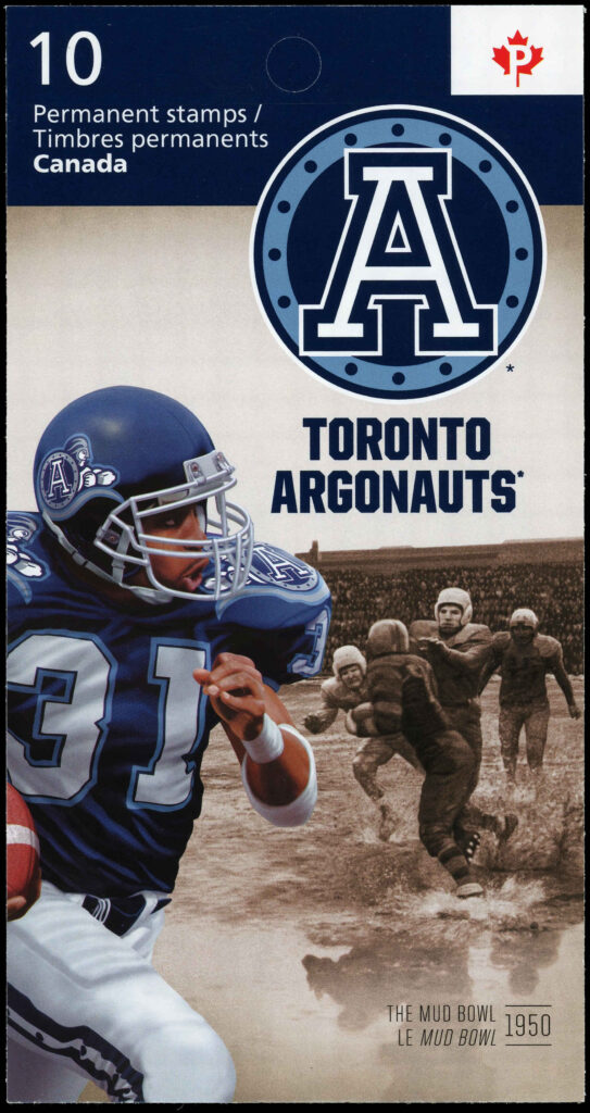 Canada Stamp #2575a - Toronto Argonauts Michael Clemons (1965- ), 'The Mud Bowl' (2012) 10 x P (61¢) Booklet pane of 10 stamps (#2575) (BK506) - Image 2