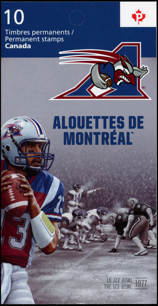 Canada Stamp #2576a - Montréal Alouettes Anthony Calvillo (1972- ), 'The Ice Bowl' (2012) 10 x P (61¢) Booklet pane of 10 stamps (#2576) (BK507) - Image 2