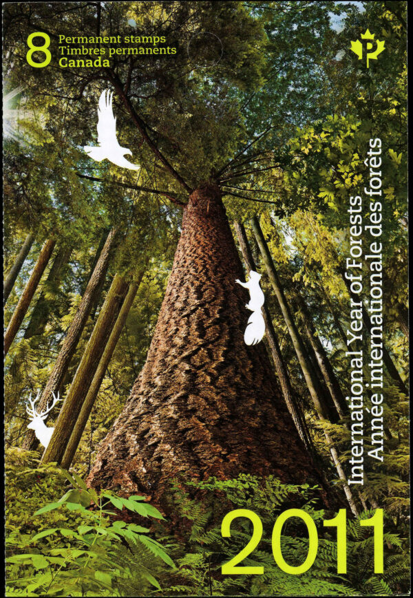 Canada Stamp #2463a - International Year of Forests (2011) 8 x P (59¢) Booklet pane of 8 stamps (4 x #2462-3) (BK452) - Image 2