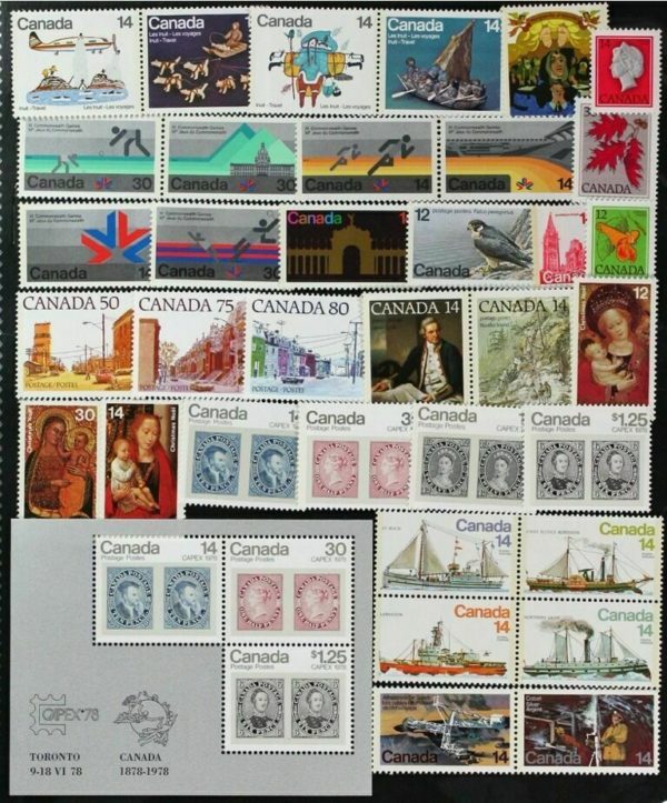 CANADA 1978 Year Book Stamp Collection, A full set of Canada Post’s 1978 Stamps - Image 3