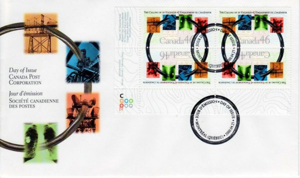 Canada FDC--PB#1848 - Engineering achievements (2000) 46¢