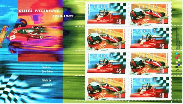 Gilles Villeneuve #1648b MNH souvenir stamp sheet 1997