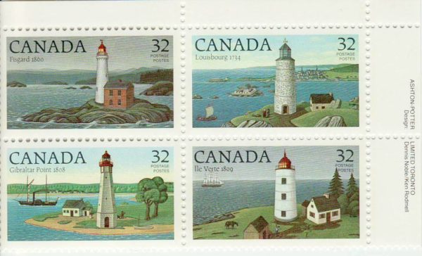 Canada PB#1035a - Canadian Lighthouses-1 (1984) 4 x 32¢ Se-tenant block (1032-1035)