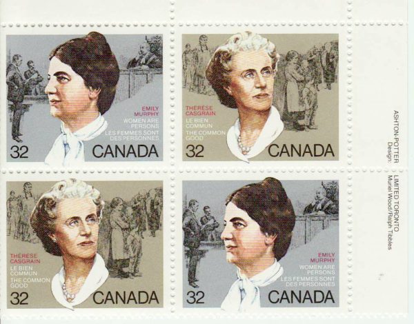 Canada PB#1048a - Canadian Feminists (1985) 2 x 32¢ Se-tenant pair (1047, 1048)