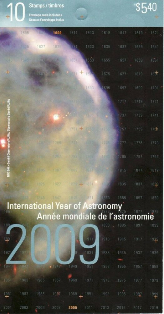 Canada Stamp Booklet - #BK402 International Year of Astronomy (2009) 10 x 54¢ Booklet of 10 stamps (#2325a in cover)