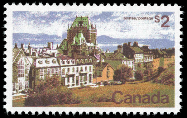 Canada Stamp #601 - Quebec (1972) $2 Plate 1