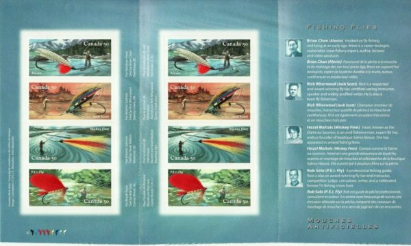 Canada Stamp Mint Full Booklet(BK306) #2088a-d - Fishing Flies (2005) - Image 3