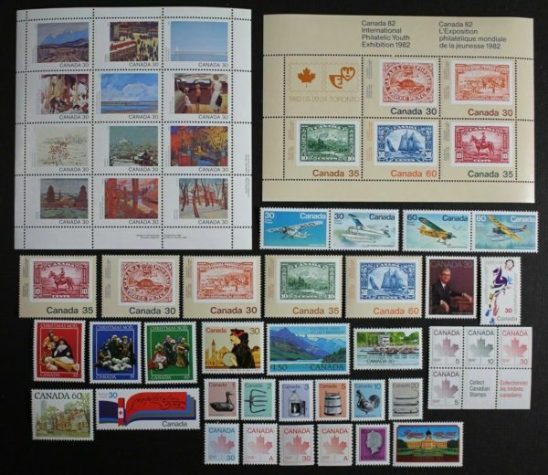 CANADA 1982 Year Book Stamp Collection, A full set of Canada Post’s 1982 Stamps - Image 3