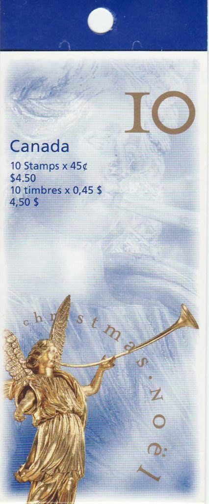 Canada Stamps - Booklet Pane of 10 - Christmas Angels #1764 (BK211) - MNH,1998