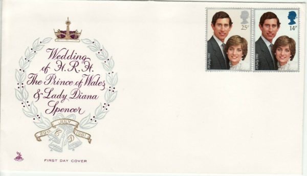 non-cancelled,1981 ROYAL WEDDING, FIRST DAY COVER HRH PRINCE OF WALES LADY DIANA