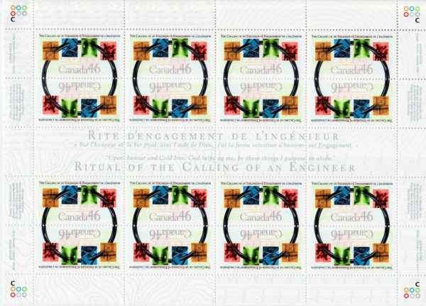 Canada Stamp SHEET#1848 - Engineering achievements (2000) 46¢