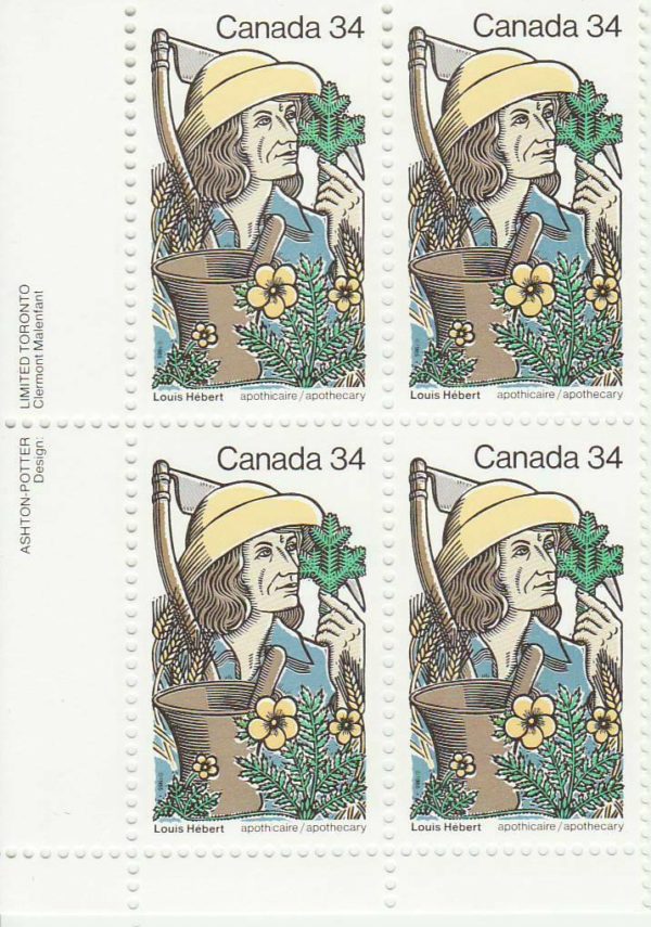 Canada PB#1060 - Hébert and Apothecary objects (1985) 34¢