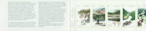 Canada Booklet 1991 River Heritage #BK131b MNH - Image 3