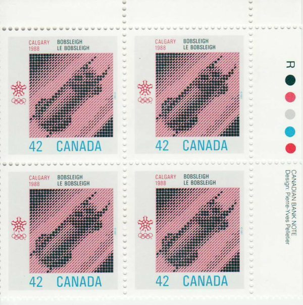 Canada Stamp #1131i - Bobsleigh (1987) 42¢